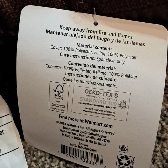 Mainstay Brown Chair Pads Set Of 4 - Picture 4 of 7